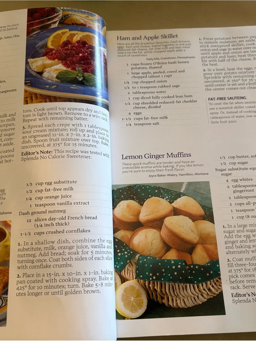 Taste of Home Guilt Free Cooking Cookbook — Purple & White Cover